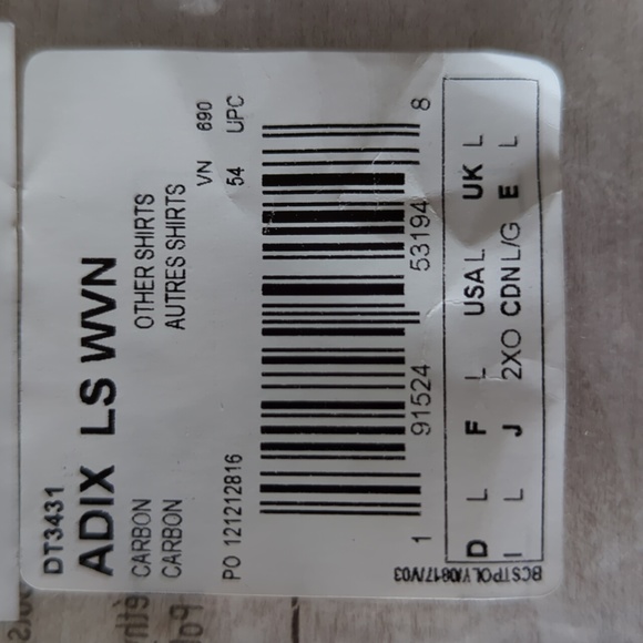 Men's adicross Beyond 18 Woven Oxford Long Sleeve Shirt NWT - Picture 7 of 8